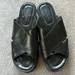 Cole Haan Women’s Criss Cross Leather Platforms 10